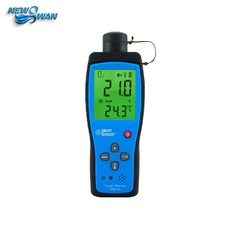 

Professional Tester Smart Sensor AR8100 Handheld Precision Oxygen Detectors O2 Meter Digital Tester Shipping with Battery