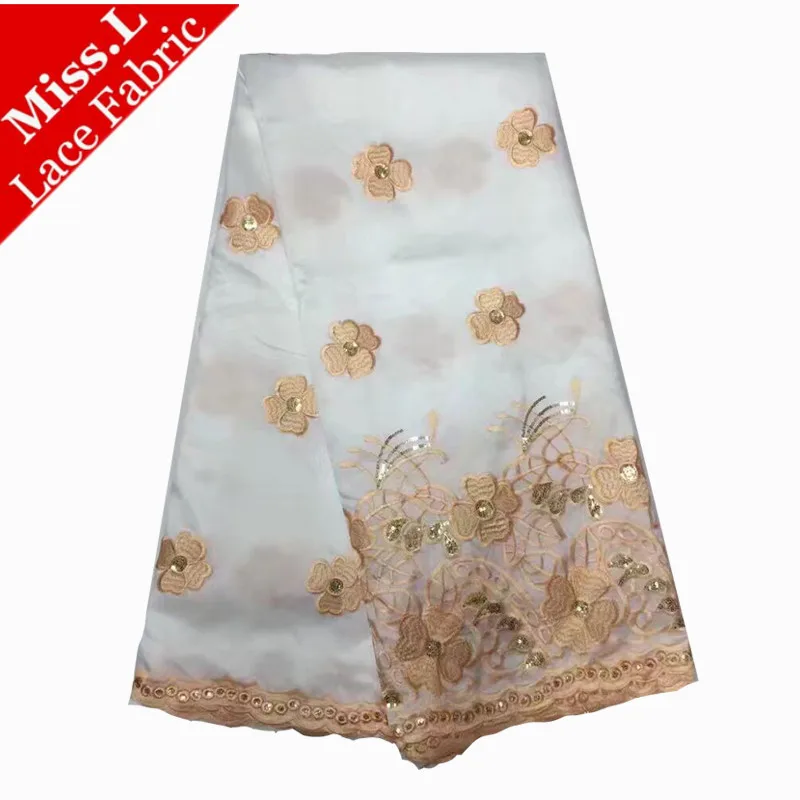 

5 yards African George Lace Fabric with High Quality Embroidery & sequinsGeorge Lace Nigerian Lace Fabrics for Wedding Dress