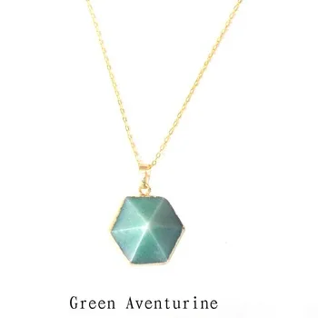 Natural stone green Dongling tower-shaped crystal necklace pendant fashion appearance five-pointed star designed for women