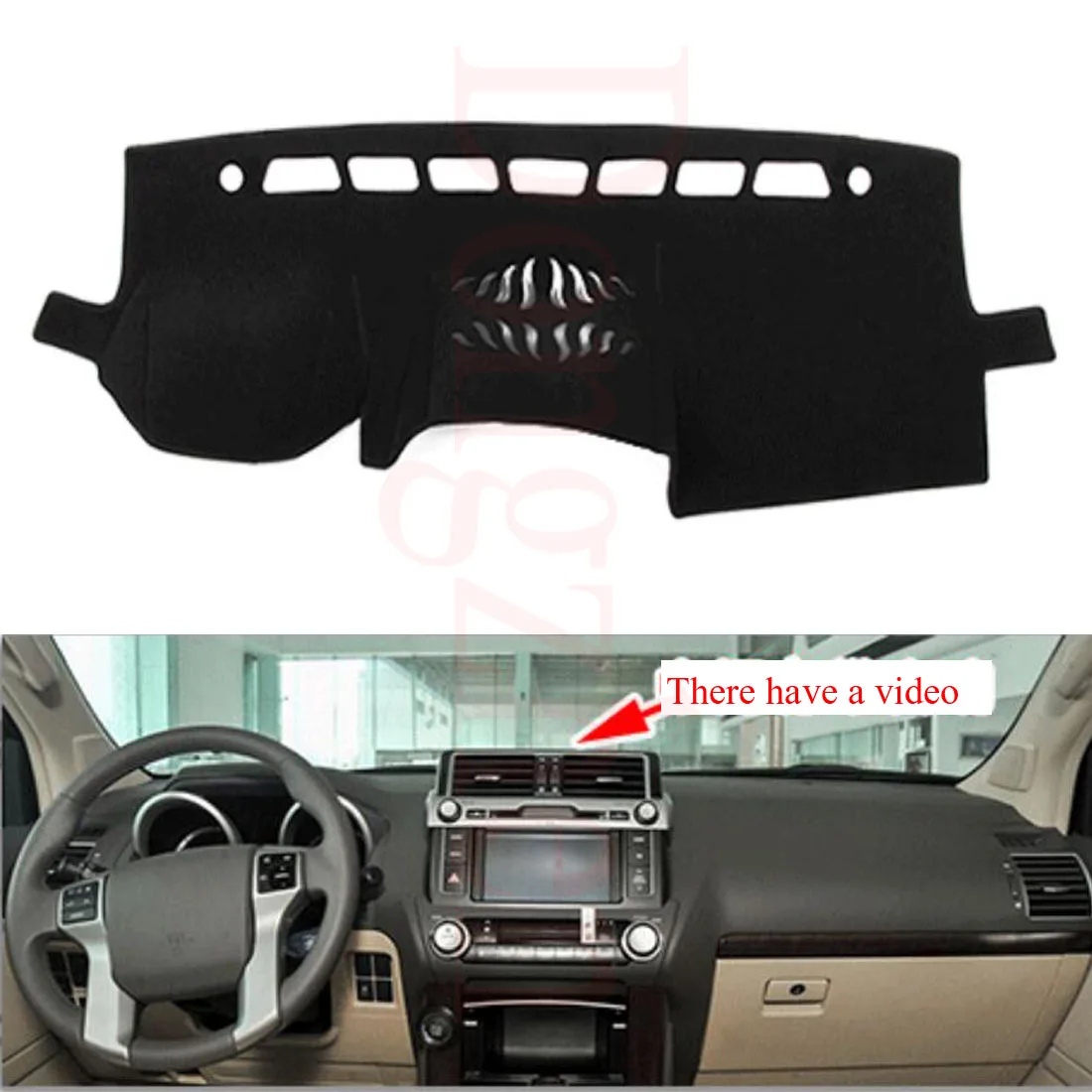 

Dongzhen Fit For Toyota PRADO 2010-2016 With Video Car Dashboard Cover Avoid Light Pad Instrument Platform Dash Board Cover