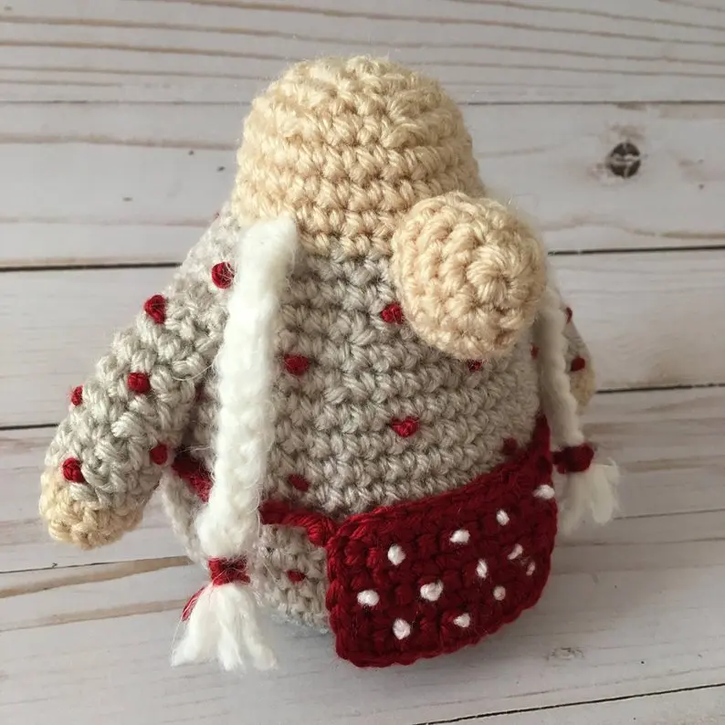 Крючком игрушки amigurumi погремушка ручной работы кукла гном Номер модели YJS0012
