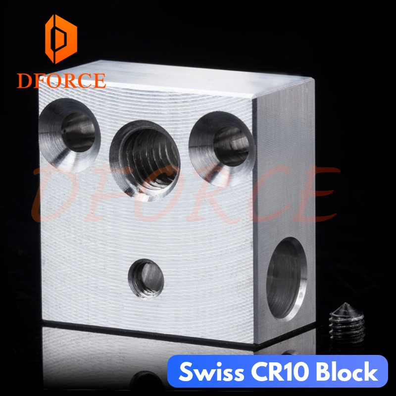 

DFORCE high quality Swiss CR10 block CR10 Heated Block for Swiss CR10 hotend mk8 block mk9 block Print Head Extruder J-head