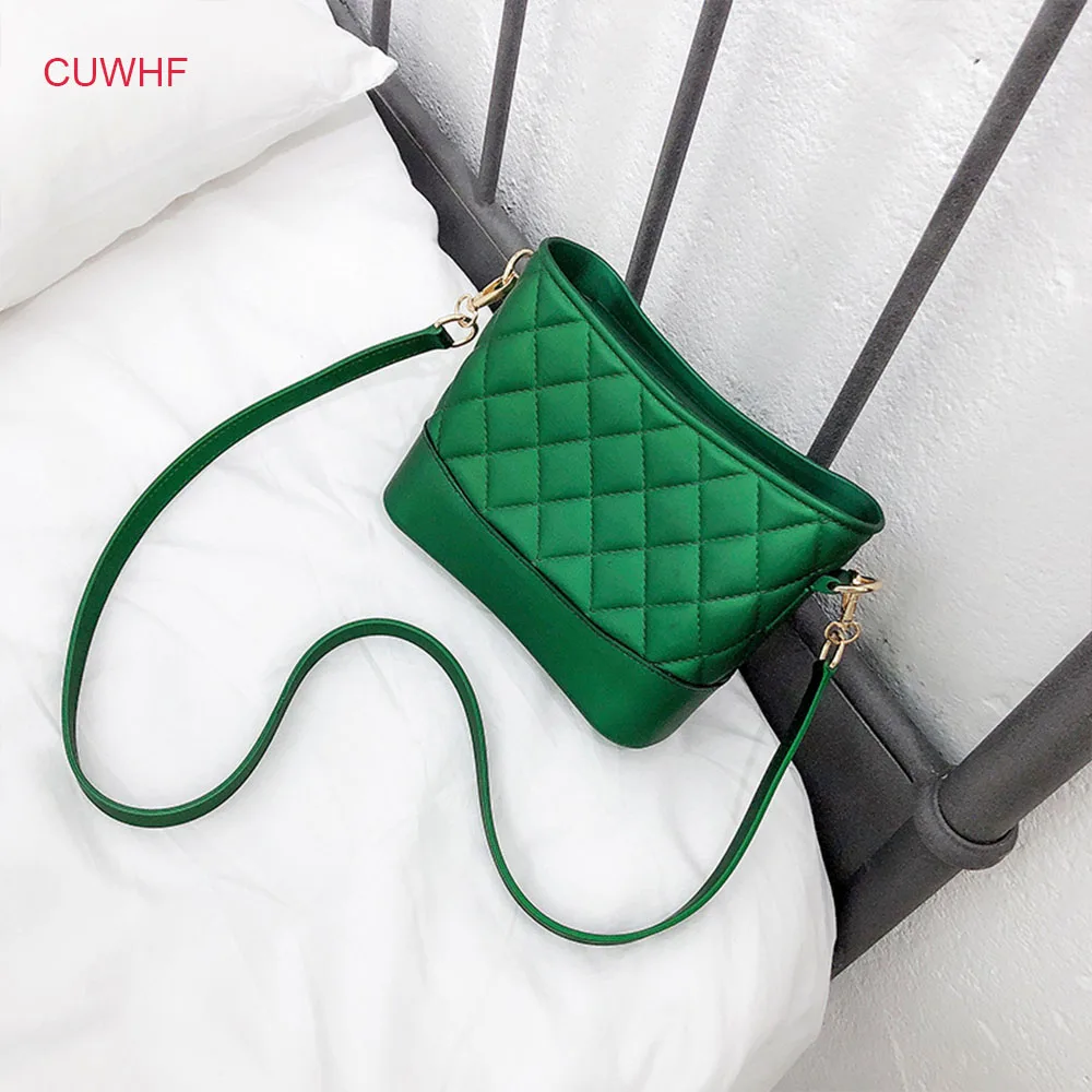 

CUWHF Lozenge women bag Handbags Women Designer Female Shoulder Crossbody Bag Leather Luxury women's bags