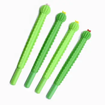 

200 Pieces Stationery Cute Cactus Succulent Pen Gel Pen School Office Kawaii Supply Handles Creative Gift Green