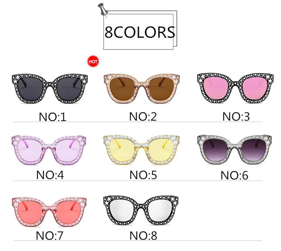 2018 Luxury Diamond Square Sunglasses Women Brand Size Crystal Sun Glasses Ladies New Gradient Oculos Mirror Shades  (6)