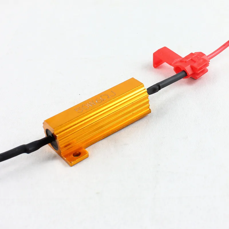 H11 H9 50W LED Bulb Fast Flash Load Resistor for HID Kit & LED Error Fixer Pack of 2 