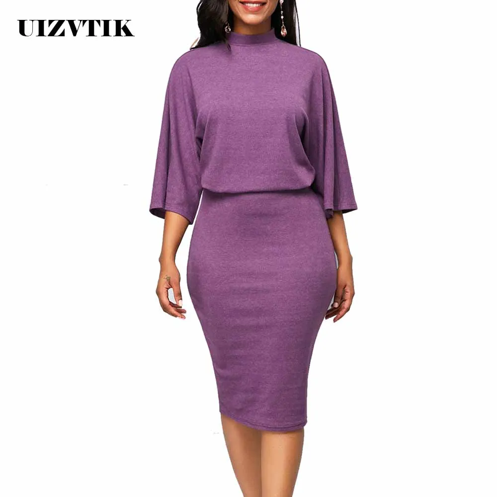

Cotton Summer Autumn Dress Women 2019 Casual Plus Size Slim Office Pencil Bodycon Dresses Elegant Vintage Sexy Party Dress 5XL