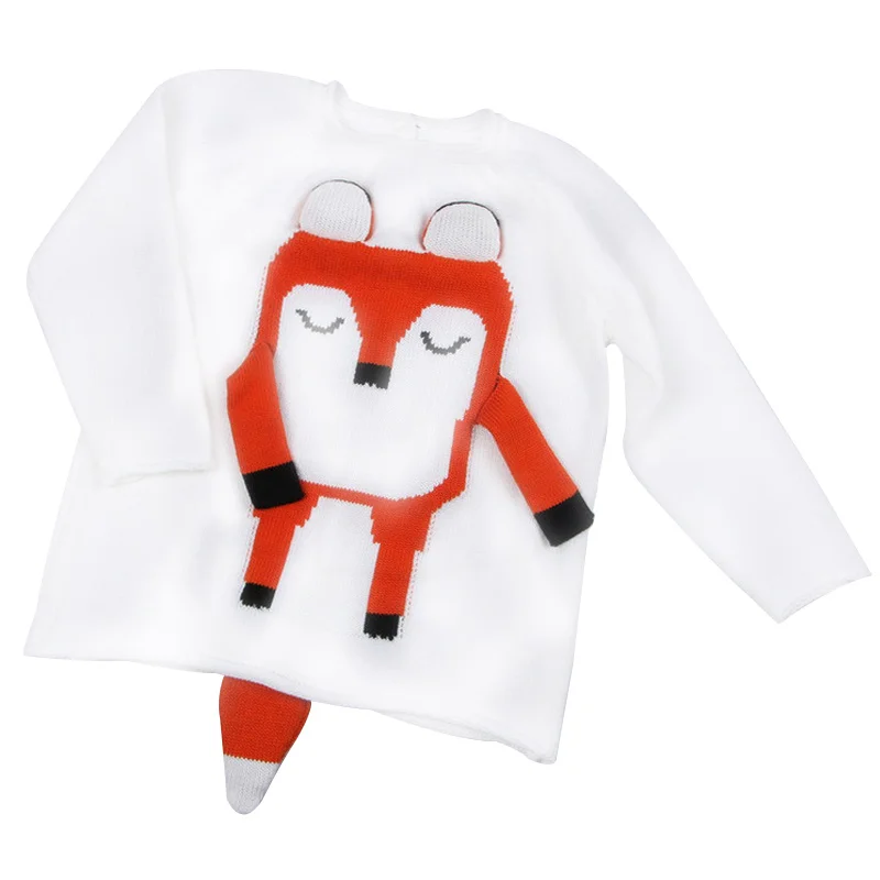 New Design Kids Sweater Pullover 3D Fox Pattern Sweater For Boys Cotton Fashion Baby Sweater O-Neck Autumn Jacket Boys Clothing  (7)