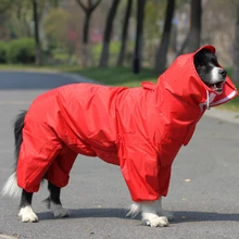 Cloak Jumpsuit Overalls Rain-Coat Labrador Dogs Small Waterproof Outdoor for Big Hooded