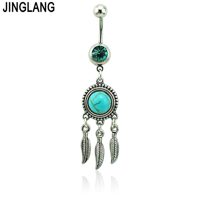 Dream Catcher Belly Button Rings JINGLANG Brand New Belly Button Rings Surgical Steel Barbell Dream 70 Dream Catcher Belly Button Rings JINGLANG Brand New Belly Button Rings Surgical Steel Barbell Dream 70