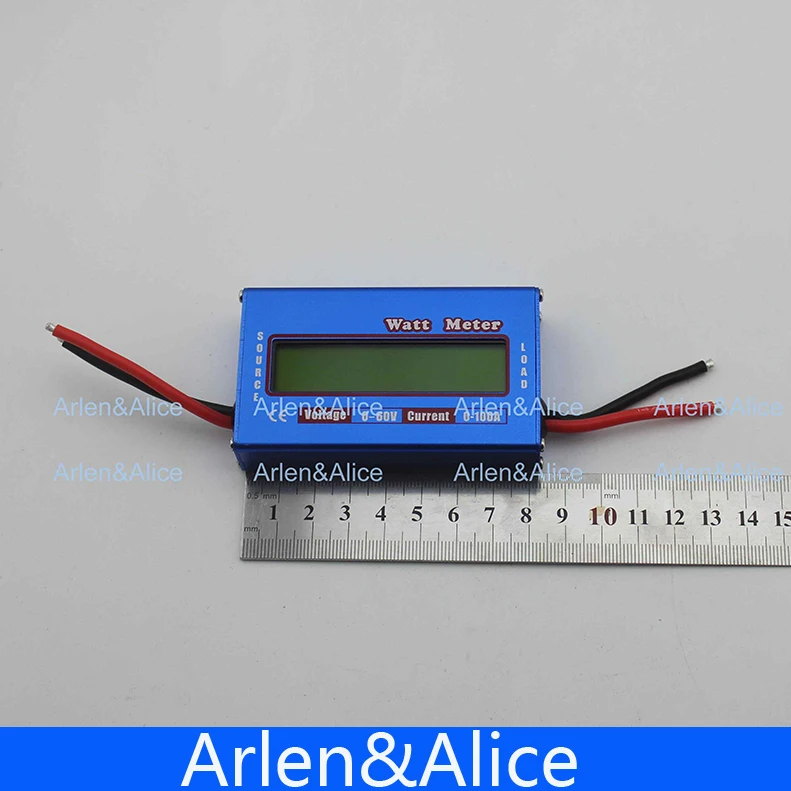 BALLSHOP Messwertanzeige DC 60V/100A Hochpräzise Leistungsmesser LCD-Display WATT Meter Blau