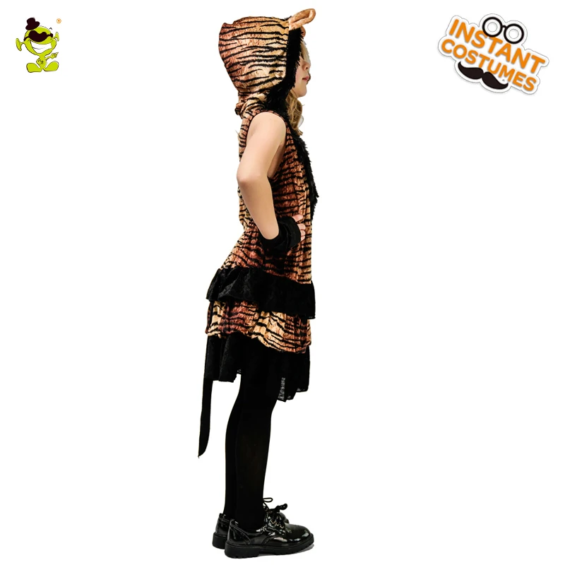 Christmas Girl's Tiger Dress Costume Masquerade Animal Mascot Tiger Dress Role Play Halloween Party Kids Girl Tiger Dress Christmas Girl's Tiger Dress Costume Masquerade Animal Mascot Tiger Dress Role Play Halloween Party Kids Girl Tiger Dress