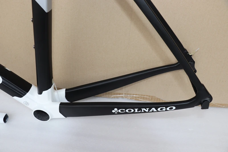 Черно белая матово глянцевая черно красная рама T1100 3K Colnago C64 карбоновая дорожная