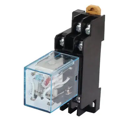 

8 Pin Terminals DPDT MY2NJ Type DIN Rail Mount Power Relay AC 24V Coil