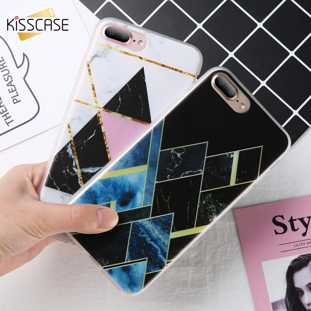 

KISSCASE Marble Phone Case For Huawei P8 P9 P10 P20 Lite plus Geometric Triangle Patterned Phone Cases For Huawei Honor 6X 7 8 9