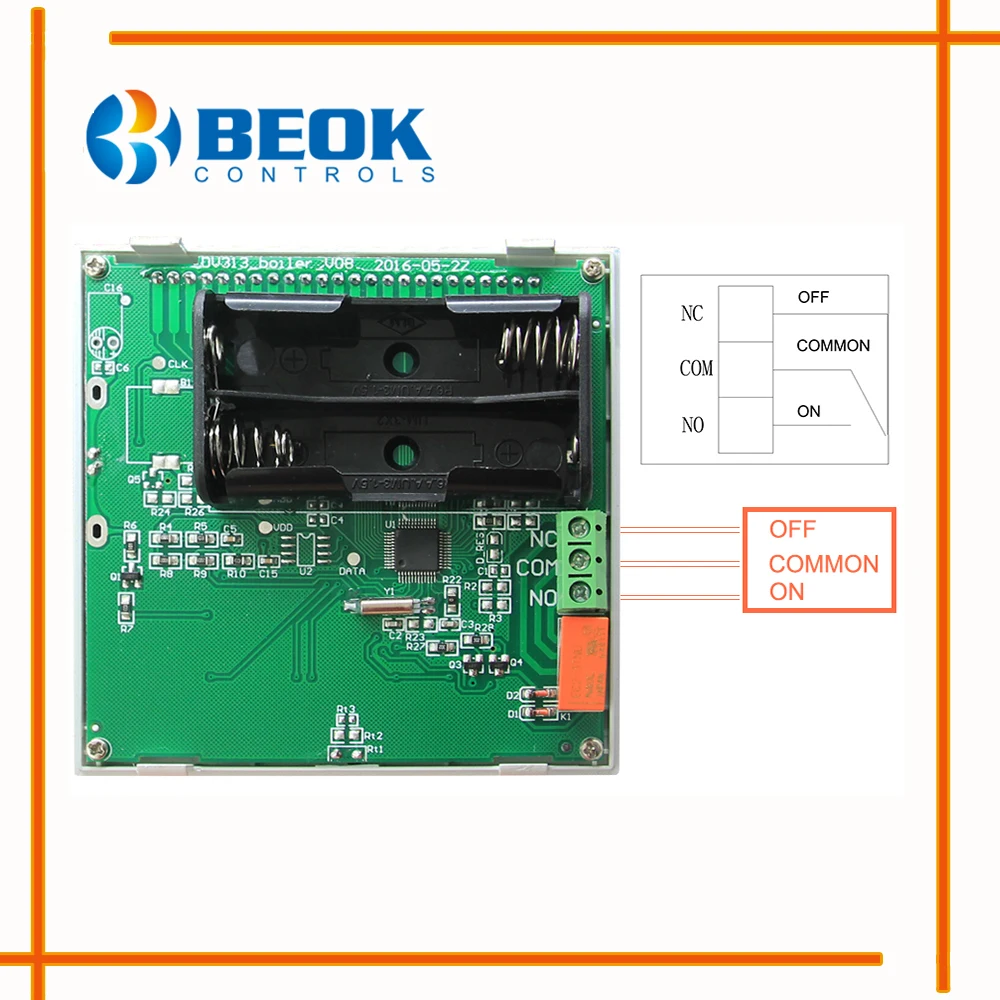 Beok комплект из 3 предметов BOT-313W Programmble бытовой газовый котел бойлер водонагреватель термостат 220 ватт Электрический терморегулятор ЖК-дисплей Экран Температура контроллер