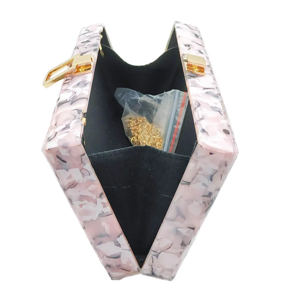 Boutique De FGG рисунок под мраморный камень Женская акриловая прямоугольная сумочка вечерние сумки Дамская сумка на плечо с цепочкой металлические клатчи на день