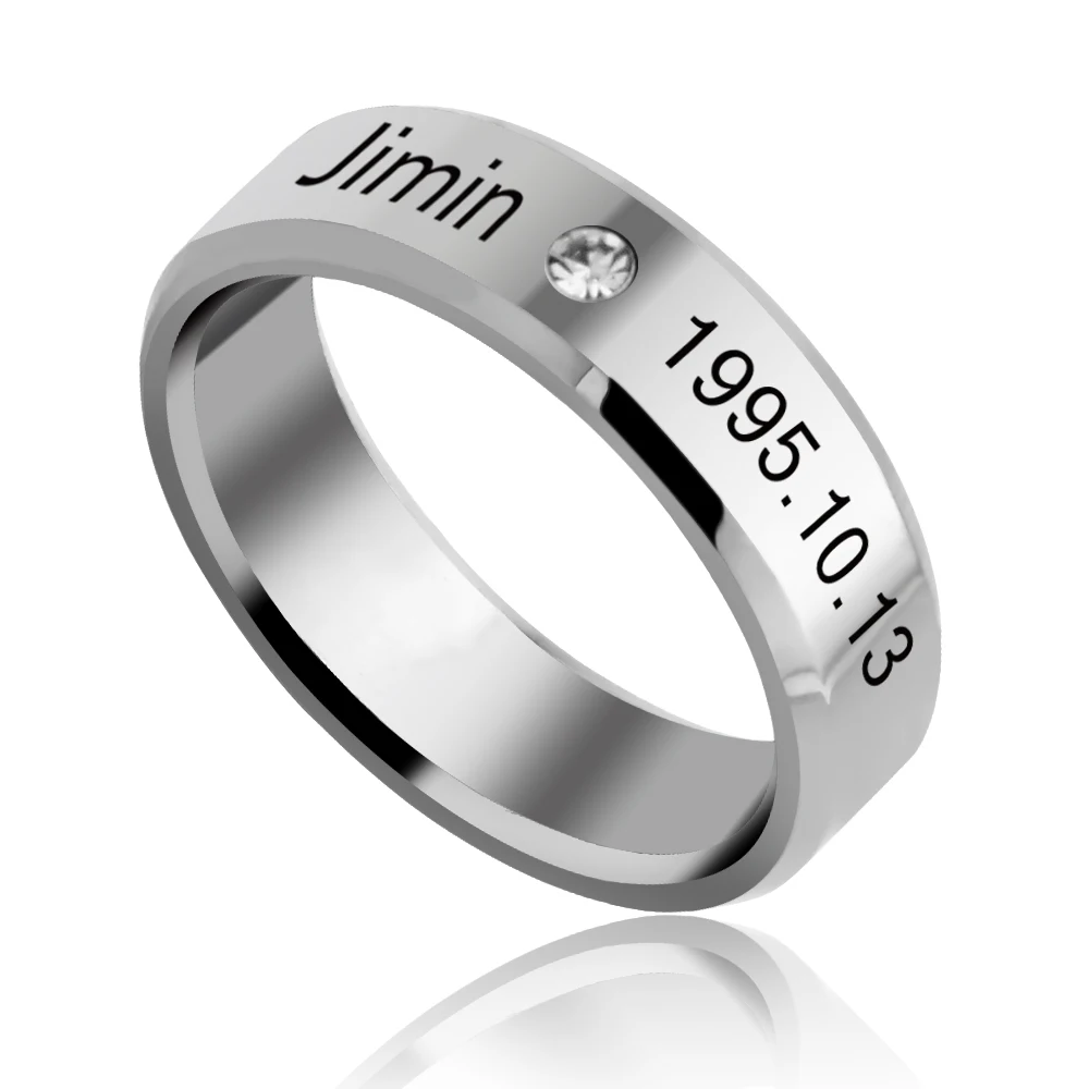 QIYIGE 2017 New Korea POP Bangtan Boys BTS Rings J-hope JUNGKOOK JIMIN JIN Jewelry Rings Accessories For Fans