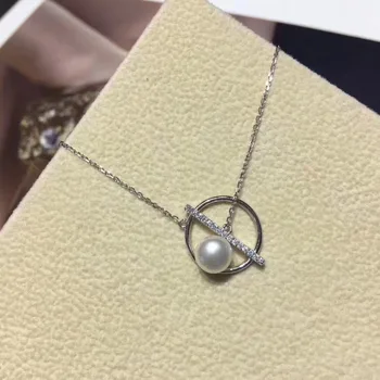 

925 Sterling Silver Pearl Necklace Chain with Pendant Mountings Necklace Findings Jewelry Parts Fittings Accessories