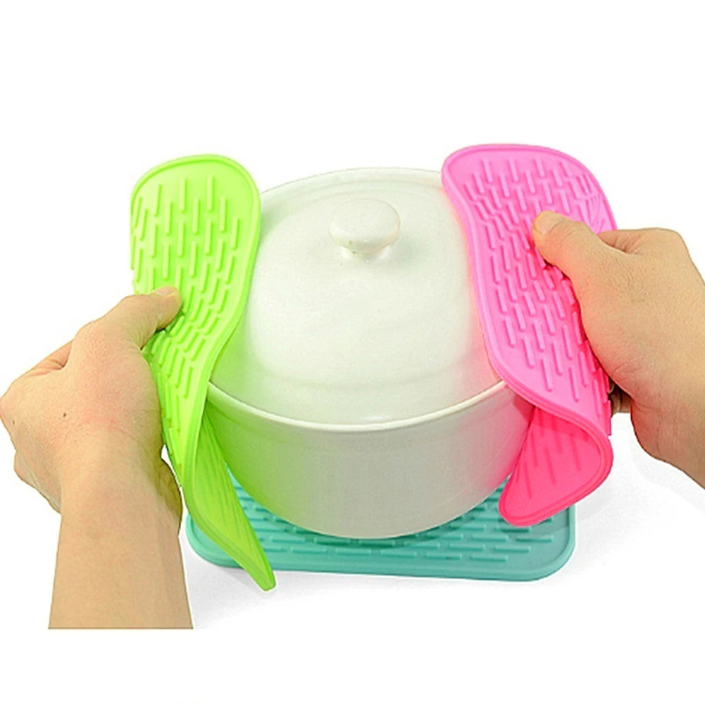 New Kitchen Silicone Heat Resistant Table Mat Non-slip Insulation Pot Pan Holder Pad Cushion Kitchen Pastry Bakeware Mats Placem