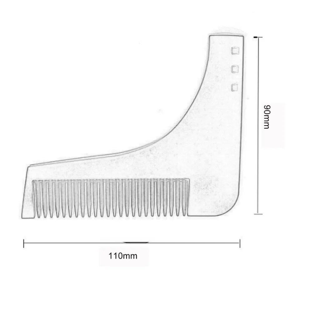 Расческа борода для формирования стрижки инструмент 3 цвета секс человек джентльмен борода отделка шаблон расчески для бороды бритья