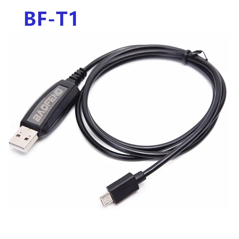 100% Original Baofeng T1 Walkie Talkie USB Programming Cable For T1 Two Way Radio BF-9100 BF-T1 Y Port Driver With CD Software