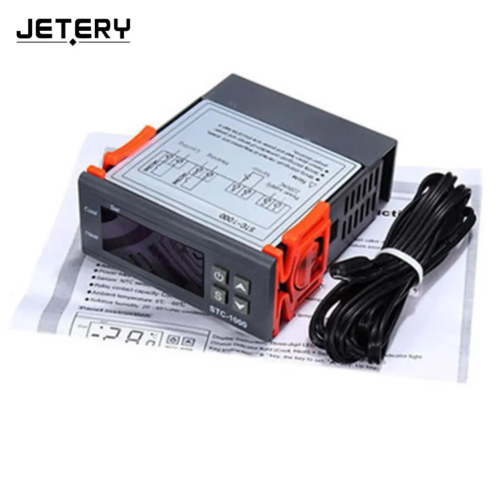 

STC-1000 220V Warm Cold Auto Change Temperature Controller Seafood Pool STC Convenient Automatic Conversion Sensor
