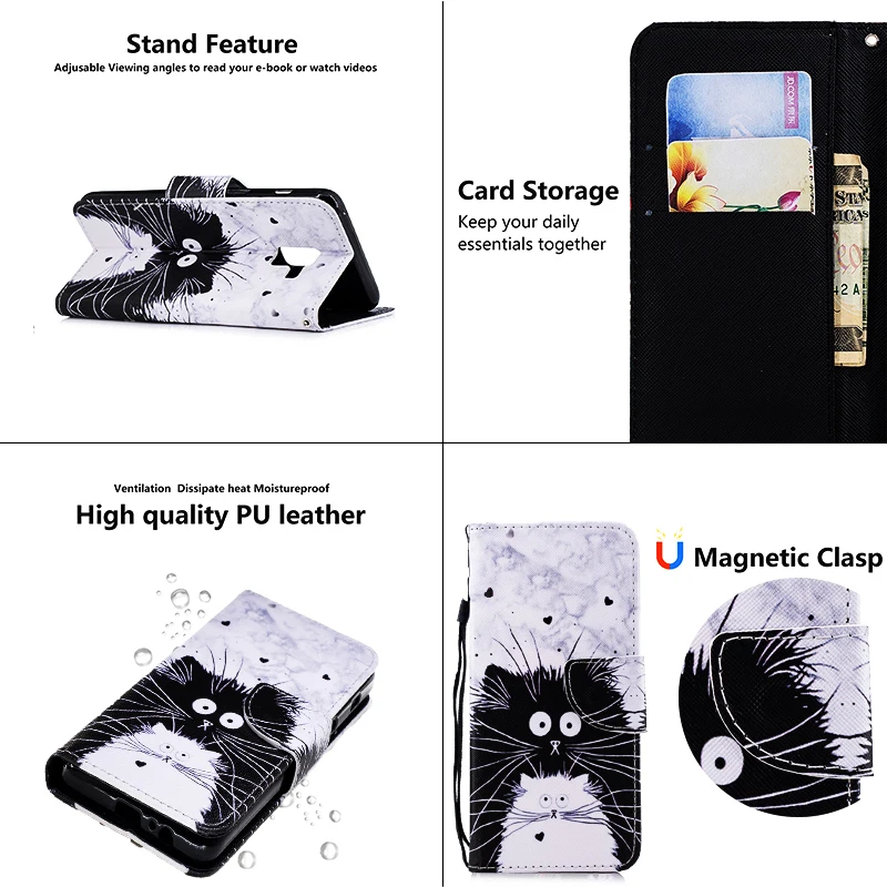 Redmi 6A Flip Leather Case on For Coque Xiaomi Redmi 5 Case For Fundas Xiaomi Redmi 5 Plus Case Wallet Cover Stand Phone Case