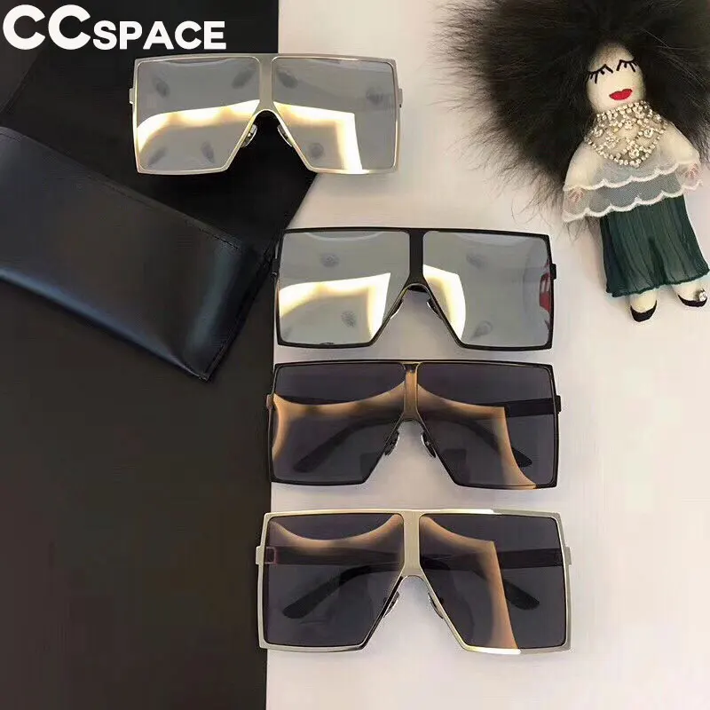 Солнцезащитные очки в металлической оправе CCSPACE для мужчин и женщин большие