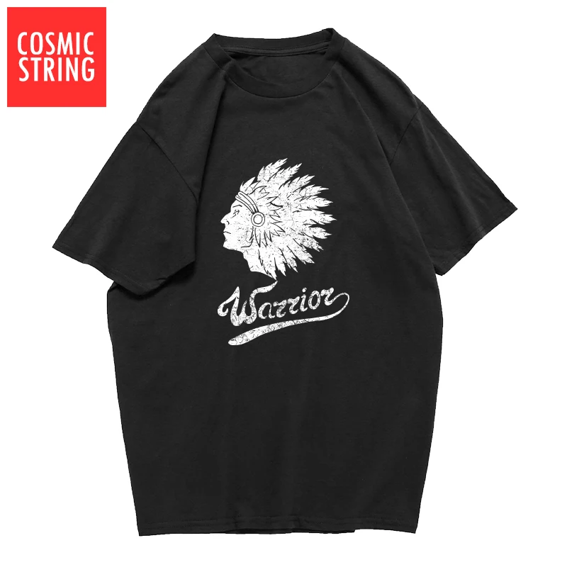 

COSMIC STRING 100% cotton INDIAN print short sleeve men tshirt casual summer loose mens t shirt male o-neck t-shirt tee shirts