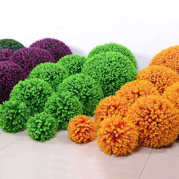 

Green Grass Ball Artificial Plant Milan Grass Ball Plastic Boxwood Ball Eucalyptus Ball Wedding Party Outdoor Decoration