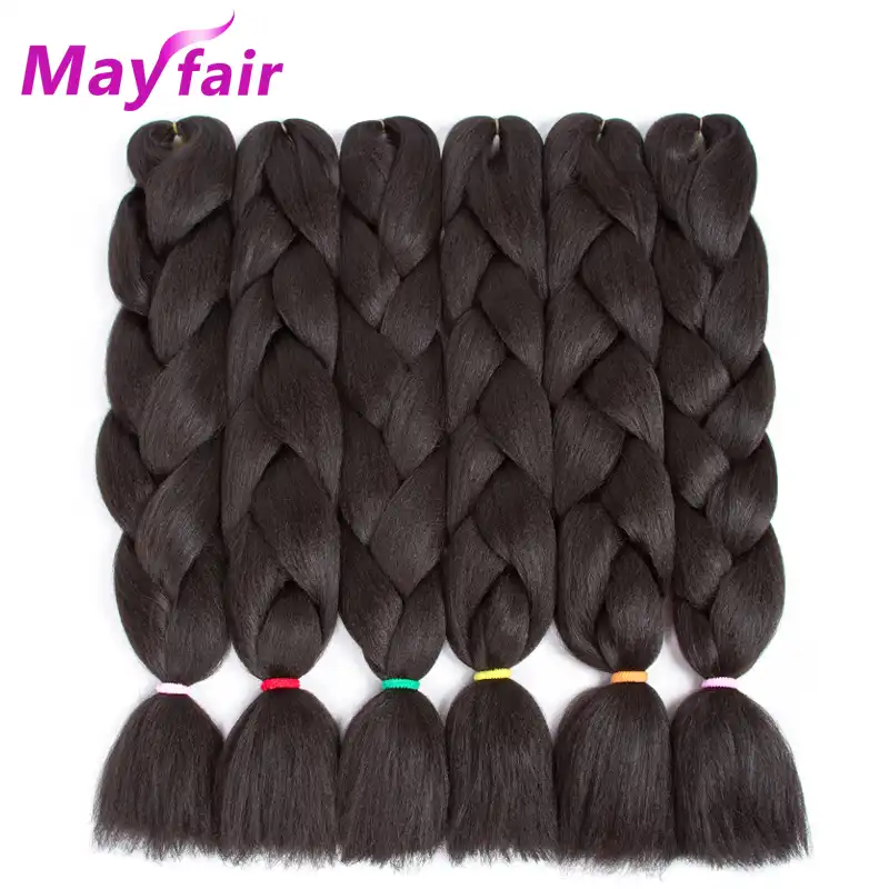 6pcs 24 100g Pack Synthetic Braiding Hair Crochet Jumbo Braids