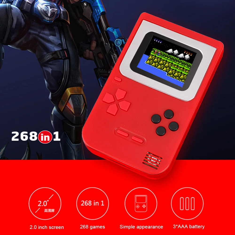 RS 6 A Retro Portable Mini Handheld Game Console 8 Bit 3 0 Inch Color LCD