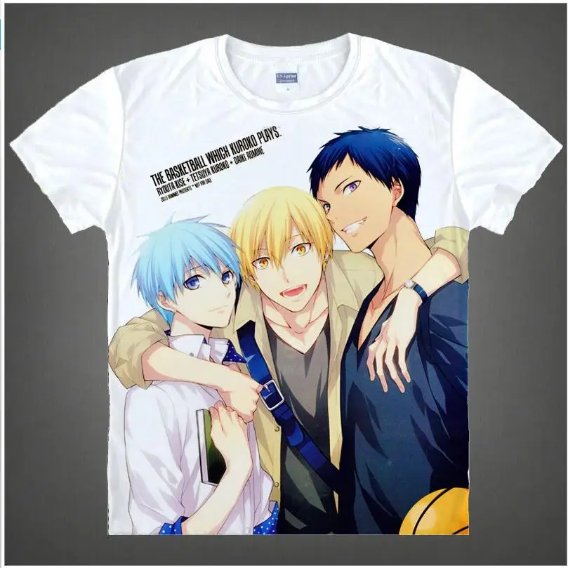 

Kuroko no Basket Kuroko's t shirt SEIRIN Kuroko Tetsuya Kagami Taiga Anime Cosplay Costume high school t-shirt