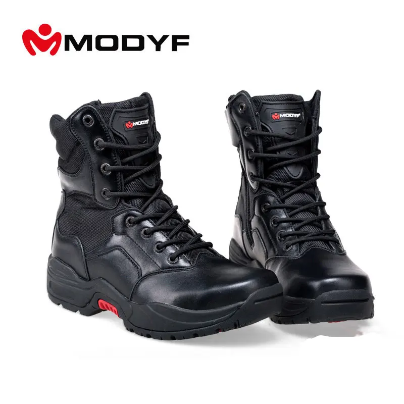 Free shippingsteel toe cap work safety shoes Puncture proof Military boots Compression wear resisting Martin boots