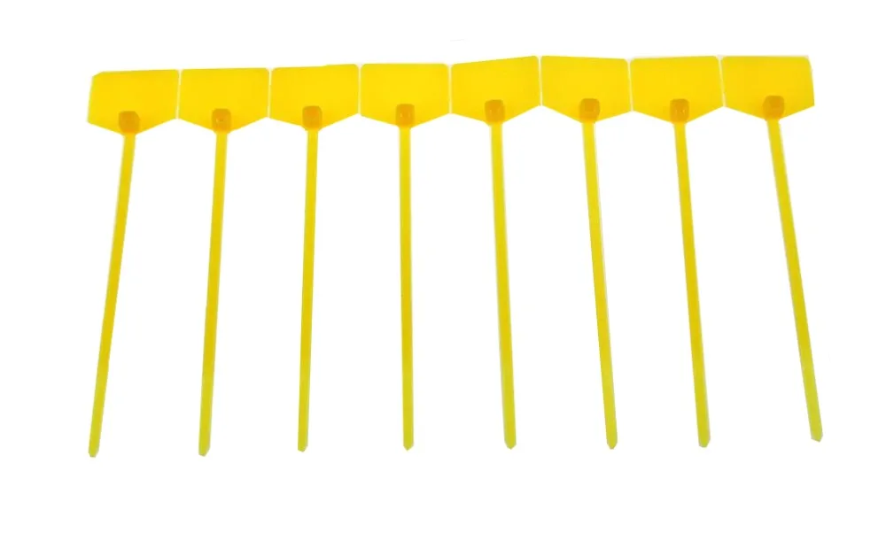 

100PCS 3 X120 Yellow and cable label trademark self locking nylon ribbon