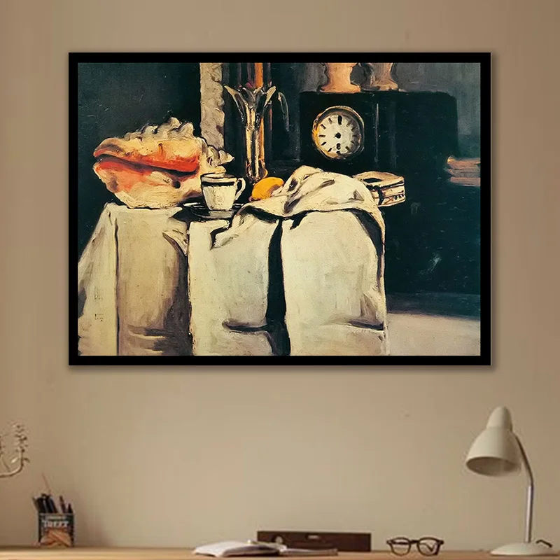 

diy painting by numbers Paul Cezanne Black clock living room impressionism dencorative paint adult hand drawing