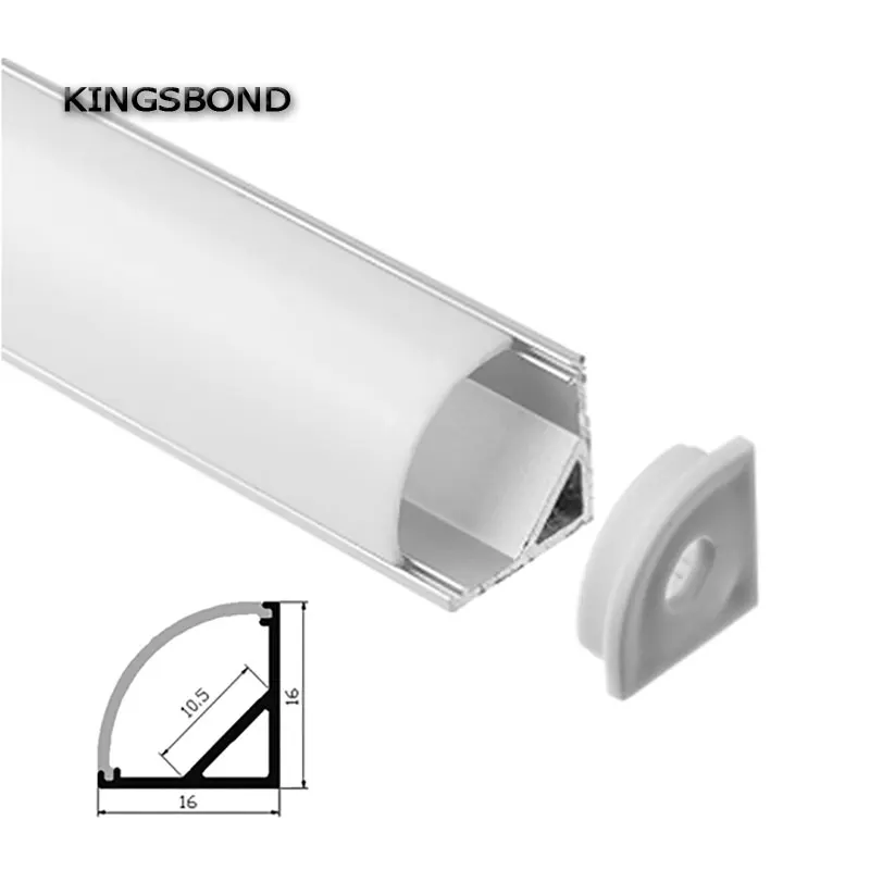 V type corner LED profile led aluminium slot for counter led strip