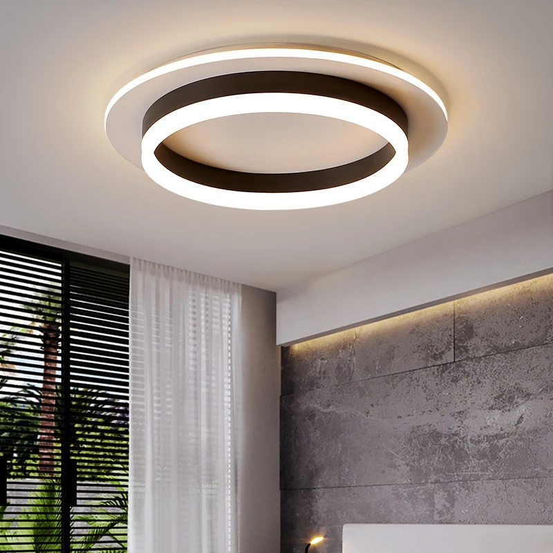  Modern LED Chandelier lights For Living Room bedroom Black White Lamp With Remote Control Bedroom N - 33030821093