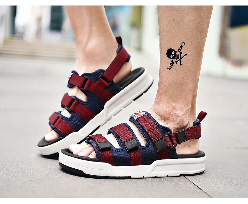 SUROM/брендовые летние сандалии для мужчин; модная уличная акваобувь для моря и пляжа; удобные легкие повседневные мужские сандалии