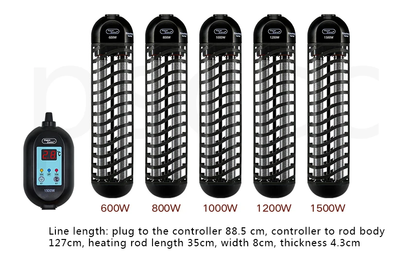 Aqua ZONIC G2 G3 цифровой Дисплей нагревательный стержень 100 W 200 W 300 W 500 W 600 W 800 W 1000 W 1200 W 1500 W ЖК-дисплей Дисплей aqua риум нагревательный стержень