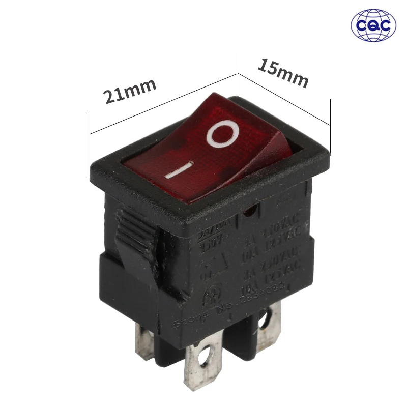 4 штифта 5A/250VAC 8A/250VAC 10А/125VAC SPDT с подсветкой кулисный переключатель для лодки 2