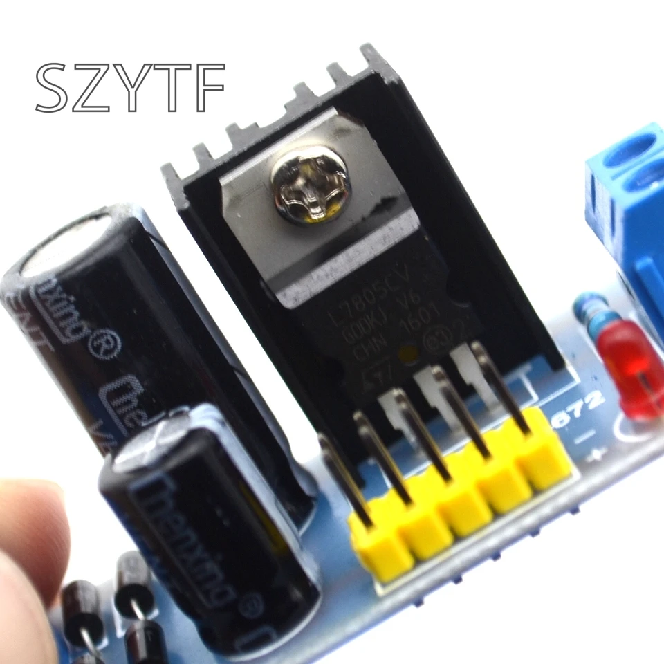 1 шт. LM7805 7 5 V 35 5V понижающий преобразователь 1.2A регулятор Питание модуль|power