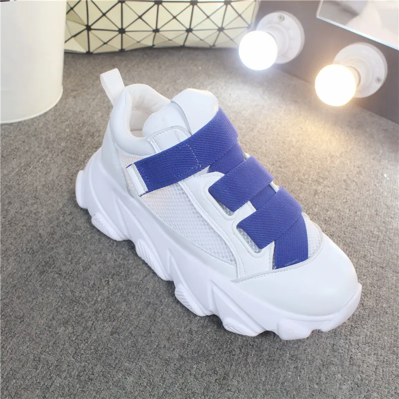 COOTELILI Spring Women Sneakers Breathable Women Flat Platform Shoes Woman Casual Creepers Women Shoes