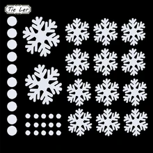 39 шт. Новогодняя стеклянная ПВХ Наклейка на стену для окна, Рождественская Наклейка на окно «сделай сам» со снежинками, наклейка для дома, Рождественское украшение