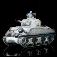 Зимние цвета снега 2,4 Ghz HengLong 1/16 масштаб M4A3 Шерман РТР р/у Танк модернизированная металлическая Версия треков звездочки направляющие колеса 3898