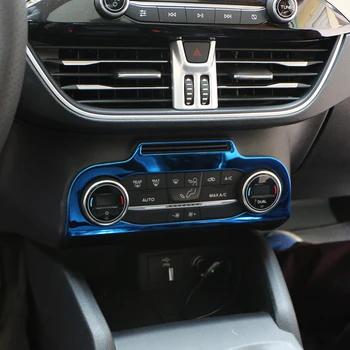

Stainless Steel Car Air Conditioning Control Adjustment Knob Panel Decoration Cover Trim Sticker Fit for Ford Focus 2019
