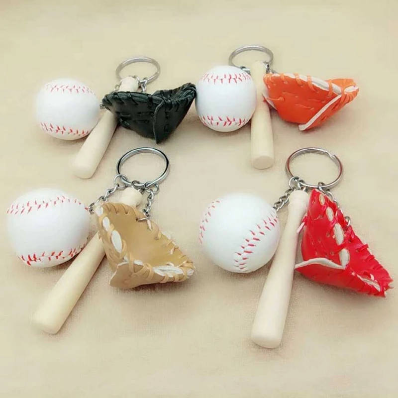 Бейсбол мини сувенир ручной работы Милая база мяч брелок для ключей Спортивная цепь автомобильный брелок в стиле бейсбола новинка подарок