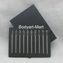 10 шт татуировки длинные наконечники из нержавеющей стали длинные наконечники трубы с подарочной коробкой поставка CSTK-A