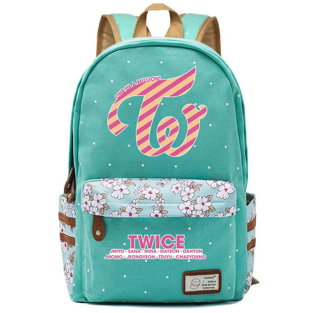 Модная школьная сумка для девочек и мальчиков с изображением цветов, дважды один в миллионе, женский рюкзак, школьные сумки для подростков, тканевый женский рюкзак